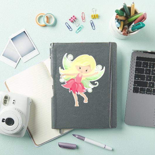 Forest Fairy, Cute Fairy, Magic Fairy, Blonde Hair Sticker (iPad Cover)