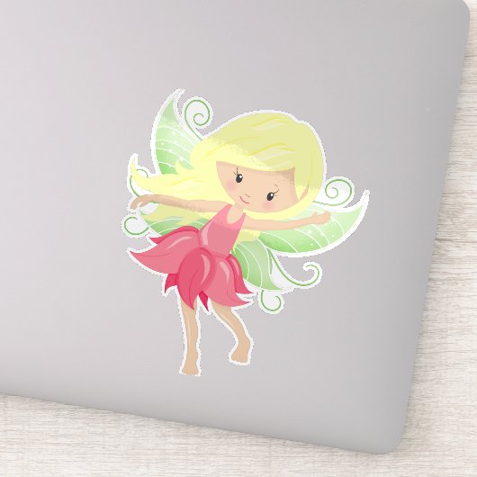 Forest Fairy, Cute Fairy, Magic Fairy, Blonde Hair Sticker (Detail)