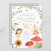 Forest Fairy Eerste Verjaardag Paddestoel Woodland Kaart