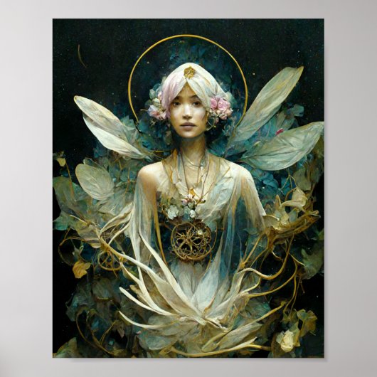Forest Fairy Fae Fantasy Art Poster (Voorkant)