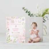 Forest Fairy Flutter & Twirl Meisje Verjaardag Fot Kaart (Staand voorkant)