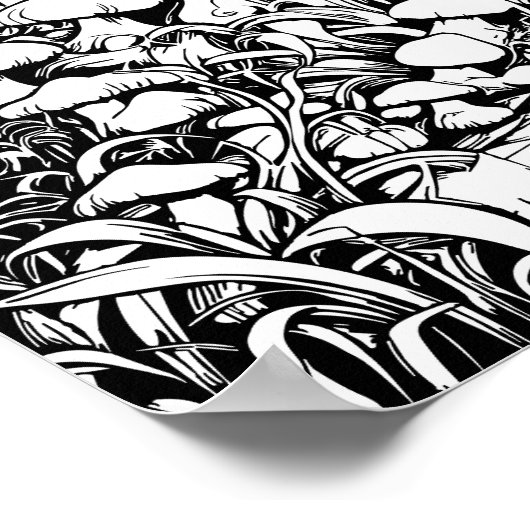 Forest Fairy House Fantasy Kleurplaat Poster (Hoek)