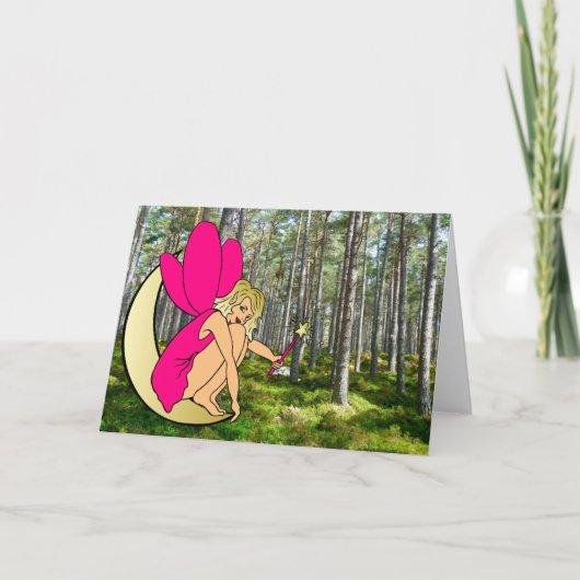 Forest Fairy Lady Wenskaart Kaart (Voorkant)