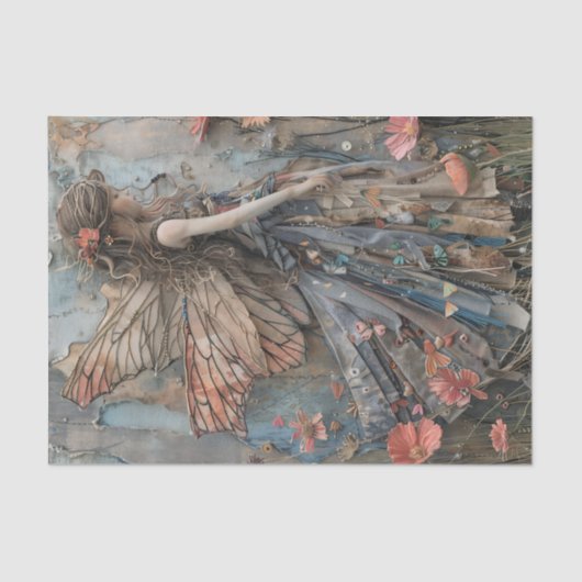 FOREST FAIRY MEISJE DECOUPAGE TISSUE PAPIER (Voorkant)