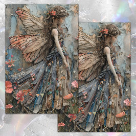 FOREST FAIRY MEISJE DECOUPAGE TISSUE PAPIER