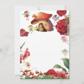 Forest Fairy rode paddenstoel Floral Meisje Verjaa Kaart (Achterkant)