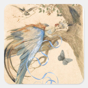 Forest Fairy Vierkante Sticker