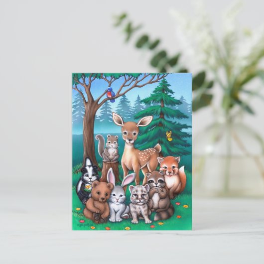 Forest Family Briefkaart (Staand voorkant)