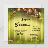 Forest Fantasy Sprookje Kind Verjaardag Kaart (Achterkant)