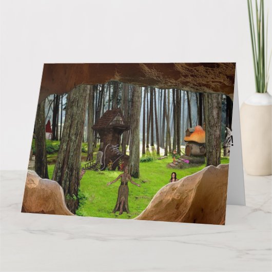 FOREST FANTASY VOOR HAAR VERJAARDAG KAART (Voorkant)