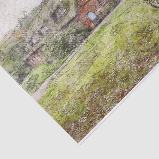 Forest Farmhouse Plus Wagon Tissuepapier (Detail)