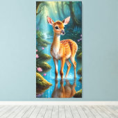 Forest Fawn Canvas Afdruk (Insitu (Houten vloer))