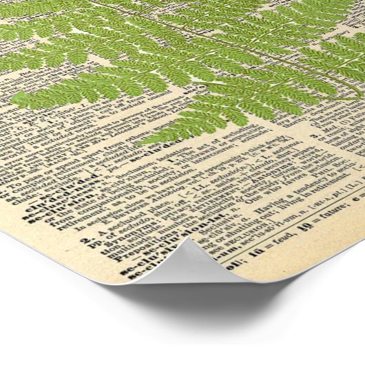 Forest Fern  dictionary page poster (Hoek)
