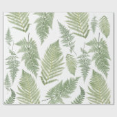 Forest Fern Fronds  Greenery Botanical Cadeaupapier (Vlak)