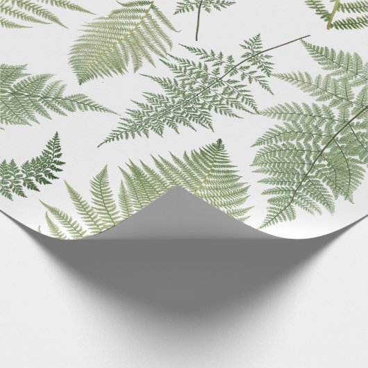 Forest Fern Fronds  Greenery Botanical Cadeaupapier (Hoek)
