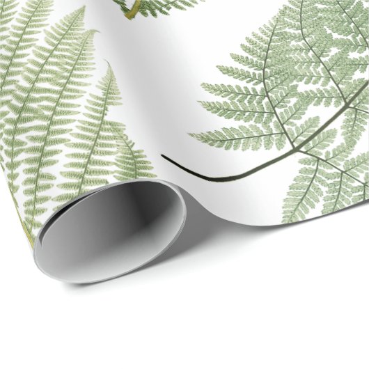 Forest Fern Fronds  Greenery Botanical Cadeaupapier (Rol Hoek)