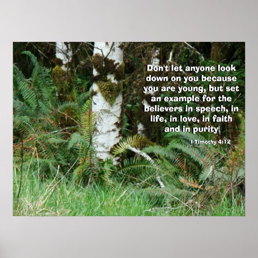 Forest Ferns geroepen door God Print (Voorkant)