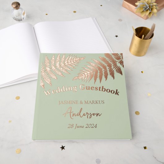 Forest  Ferns Outdoors Wedding Gastenboek (Voorkant open)