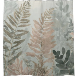 Forest Ferns Pastel Shower Curtain Douchegordijn