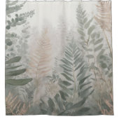 Forest Ferns Pastel Shower Curtain Douchegordijn (Voorkant)