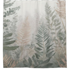 Forest Ferns Pastel Shower Curtain Douchegordijn