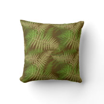 Forest Ferns Pattern Brown and Green
