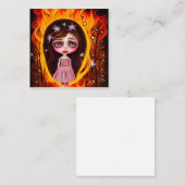 Forest Fire Doll Vierkante Visitekaartje (Voorkant / Achterkant)