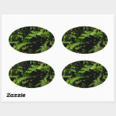 Forest Floor Ferns Ovale Sticker (Vel)