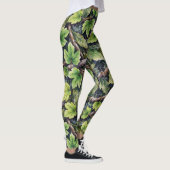 Forest Floor Naadloze Patroon Camouflage Stijl Leggings (Rechts)