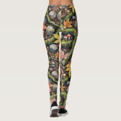 Forest Floor Seamless Pattern Leggings (Achterkant)