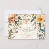 Forest Floral Fern Wedding Bedankkaart (Voorkant)