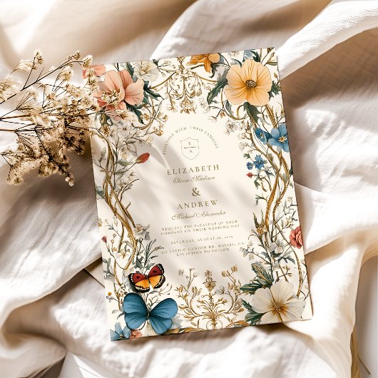 Forest Floral Fern Wedding Kaart