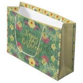 Forest Floral Floor Gift Bag Groot Cadeauzakje (Voorkant Gekanteld)