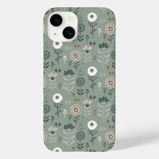 Forest Floral Sage Green Case-Mate iPhone Case (Achterkant)