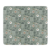 Forest Floral Sage Green Snijplank (Voorkant)