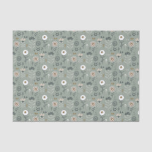 Forest Floral Sage Green Tissuepapier