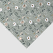 Forest Floral Sage Green Tissuepapier (Detail)