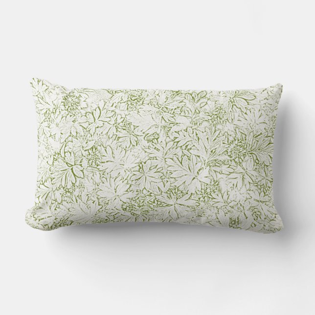 Forest Floral Two Tone Green White © Sandy Long Kussen (Voorkant)