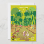 Forest Flowers Journey Adam en Eva Wedding Kaart (Voorkant)