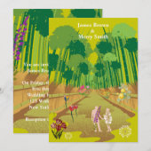 Forest Flowers Journey Adam en Eva Wedding Kaart (Voorkant / Achterkant)