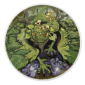 Forest foliage Dragon~ Keramische Knop (Voorkant)