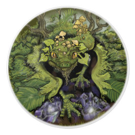 Forest foliage Dragon~ Keramische Knop