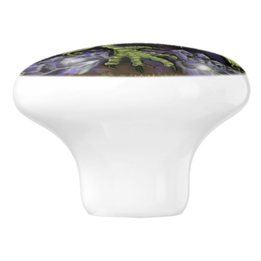 Forest foliage Dragon~ Keramische Knop (Zijkant)