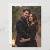 Forest Foliage Magical Photo Wedding Save Date Kaart (Achterkant)