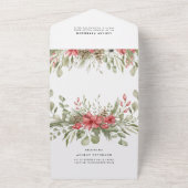 Forest Foliage Winter All in One Wedding Invite Uitnodiging (Buitenkant)