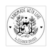 Forest Fox, aangepast handgemaakt met liefde, Rubberstempel (Afrduk)