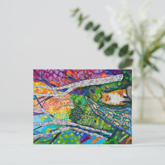 Forest Fox Briefkaart (Staand voorkant)