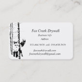 Forest Fox Creek Drywall Aangepast Visitekaartje (Voorkant)
