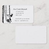 Forest Fox Creek Drywall Aangepast Visitekaartje (Voorkant / Achterkant)