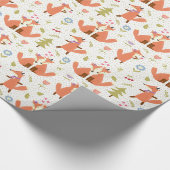 Forest Fox Foxy Forest Wrapping Paper Cadeaupapier (Hoek)